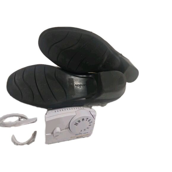 Clarks Shoes Womens Size 12 Black Slip On Comfort Leather Loafers - Picture 4 of 10